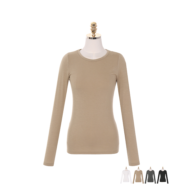 ts1889 부드럽고 쫀득한 터치감으로 매일 입기 좋은 라운드넥 기모안감 티셔츠 tee