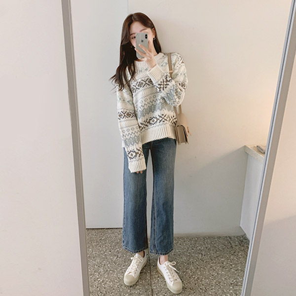 편안하게 즐기기 좋은 세미 와이드 일자핏 데님팬츠 pants 벚꽃룩