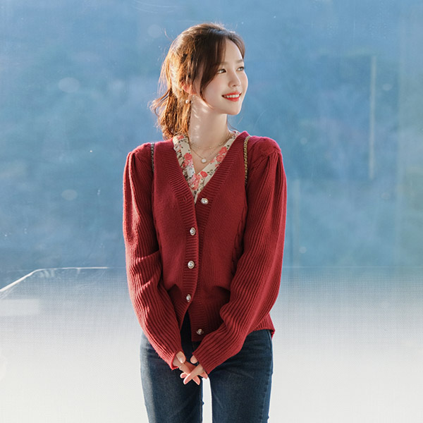 cd1269 간절기 데일리 아이템으로 추천드리는 진주버튼 꽈배기 가디건 cardigan