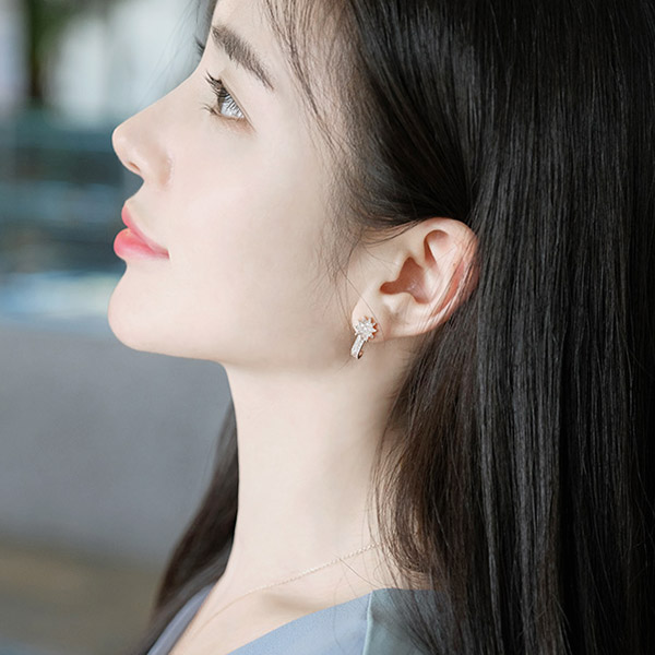 드라마 속 여주인공도 반한 영롱한 반짝임의 별 포인트 은침 이어링 earring