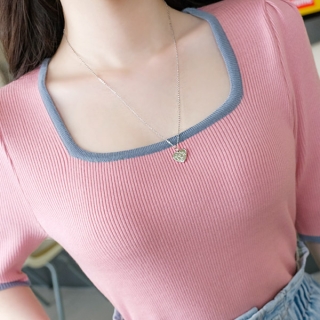 소녀감성을 가득 담은 귀여운 하트 포인트 장식의 데일리 네크리스 necklace