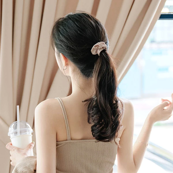 ac4442 로맨틱한 헤어스타일링을 완성해줄 실키한 새틴소재의 곱창머리끈세트 hairband