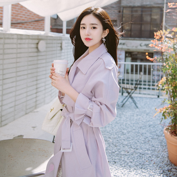 ct1165 빅 테일러드 카라 디자인의 더블 버튼 롱 벨트 트렌치 코트 coat