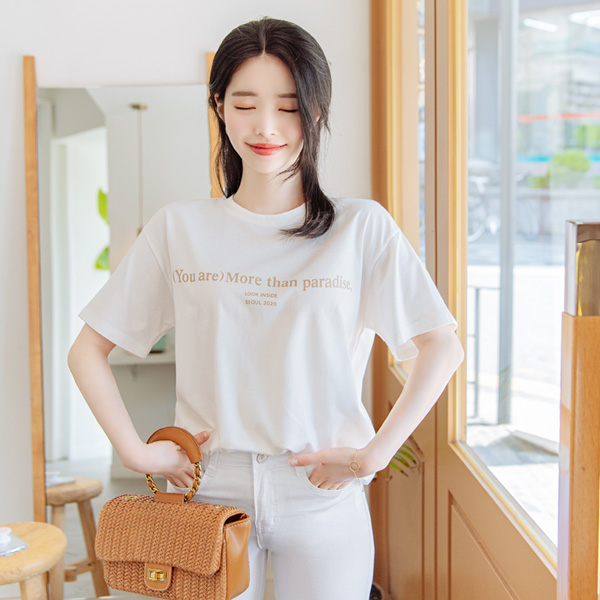 ts2017 쫀쫀함을 가득담아서 완성된 레터링포인트 반팔티셔츠 tee