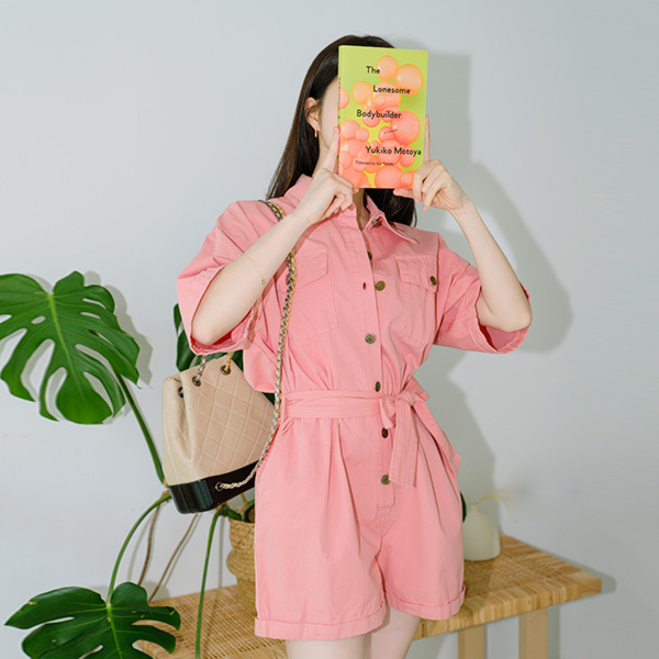 op9015 트렌디한 캐주얼함을 선사할 숏팬츠 디자인의 반팔 점프수트 jumpsuit