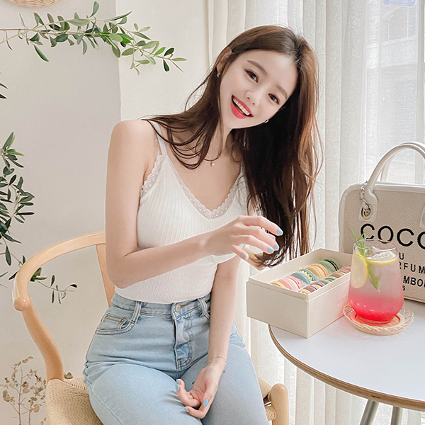 un311 조절 스트랩 쫀쫀 스판 브라 캡 나시 sleeveles