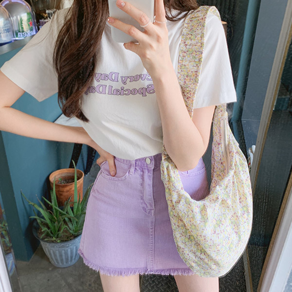 bg1058 유니크한 셔링 스트랩 포인트와 플라워 패턴의 하프문 숄더백 bag