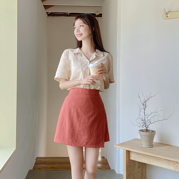 ps2241 가벼운 착용감의 구김없이 편안한 미니 큐롯팬츠 pants