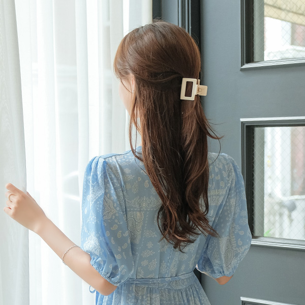 ac4541 견고하게 제작 된 이지하게 포인트 주기 좋은 미니 사각 헤어집게핀 hairpin