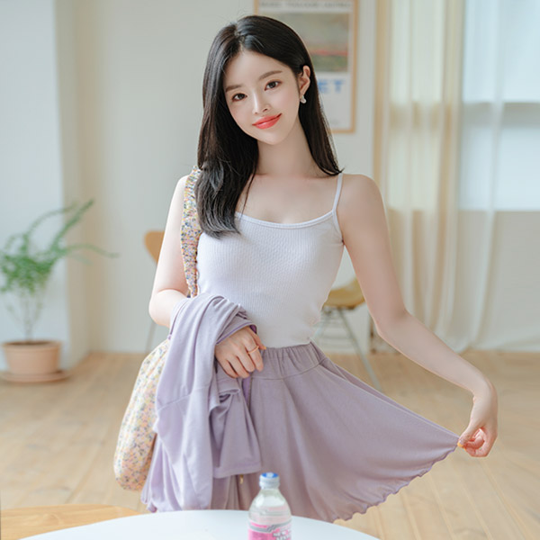 un314 기본으로 매일매일 함께하기 좋은 쫀쫀한 스판패브릭 골지 끈나시 sleeveles
