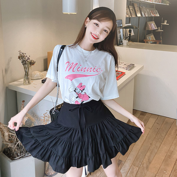 sk4209 숏팬츠 안감이 더해져 편안하게 착용가능한 프릴캉캉 미니스커트 skirt