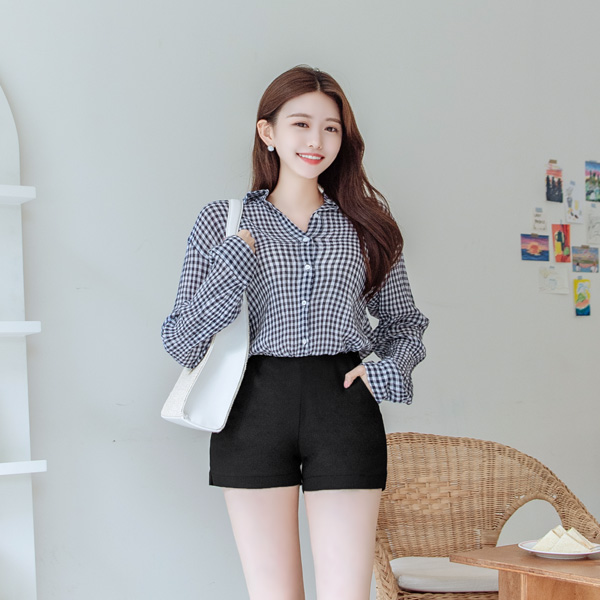 ps2274 깔끔한 핏감에 쫀쫀한 신축성을 담은 베이직 하이 코튼 쇼츠 pants