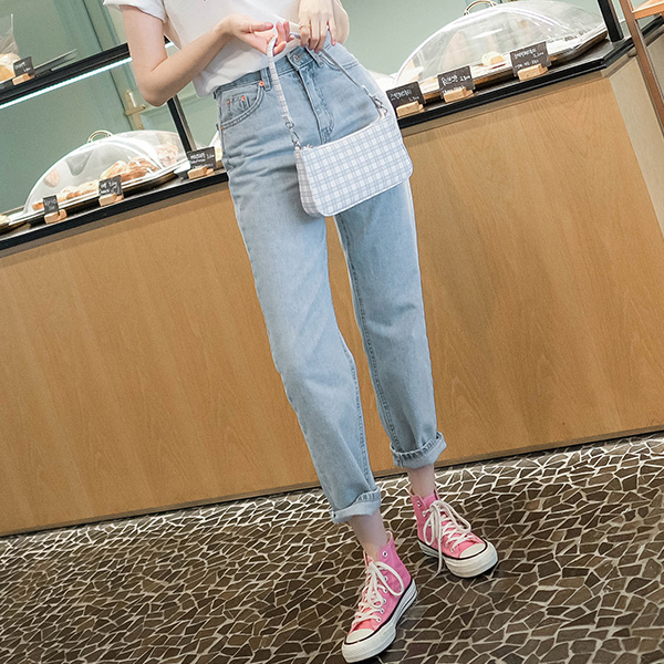 ps2285 산뜻한 데일리룩으로 연출해줄 세미배기 데님 팬츠 pants
