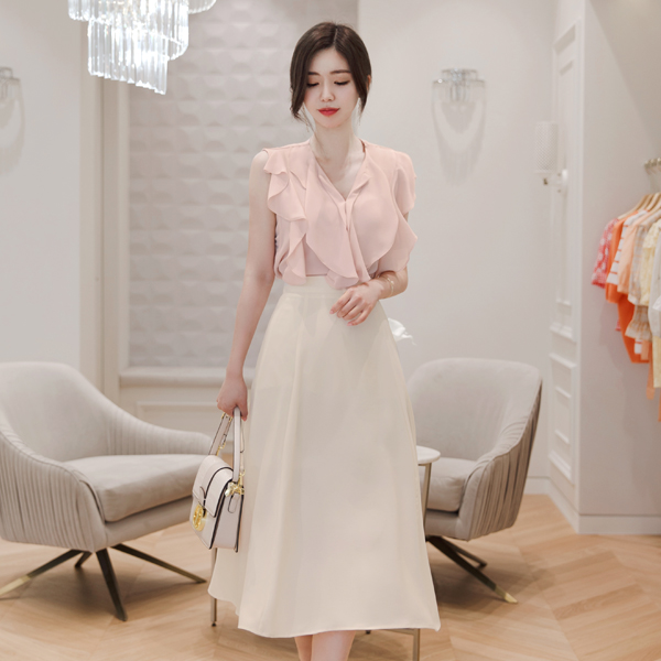sk4226 소장가치 높은 포멀한 무드의 플레어 롱스커트 skirt