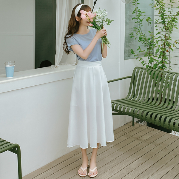 sk4231 풍성한 여신실루엣을 선사해드리는 플레어라인 롱스커트 skirt