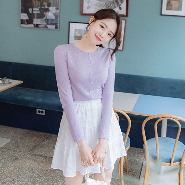 cd1443 소프트한 터치감과 파스텔 컬러로 제작된 데일리 린넨 가디건 cardigan
