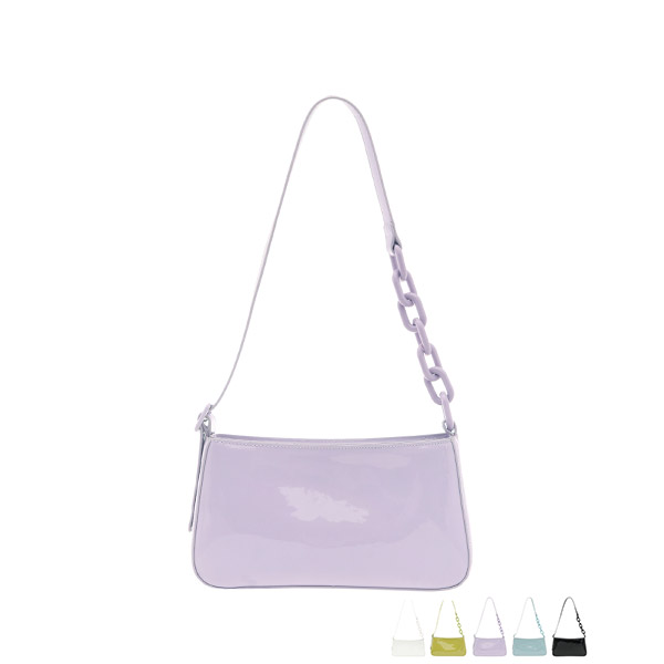 bg1105 트렌디한 컬러감과 에나멜 포인트의 체인 숄더백 bag