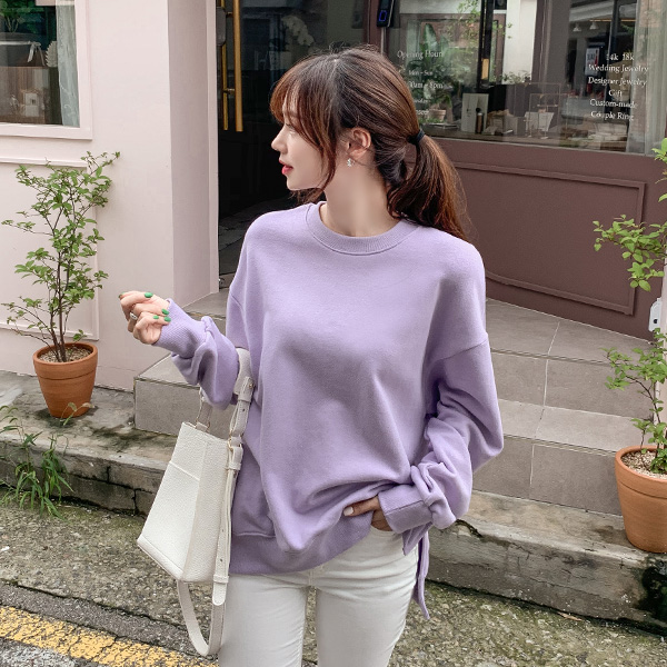 ts2176 간절기내내 입기좋은 컬러풀한 15가지 컬러 베이직 루즈핏 맨투맨 tee