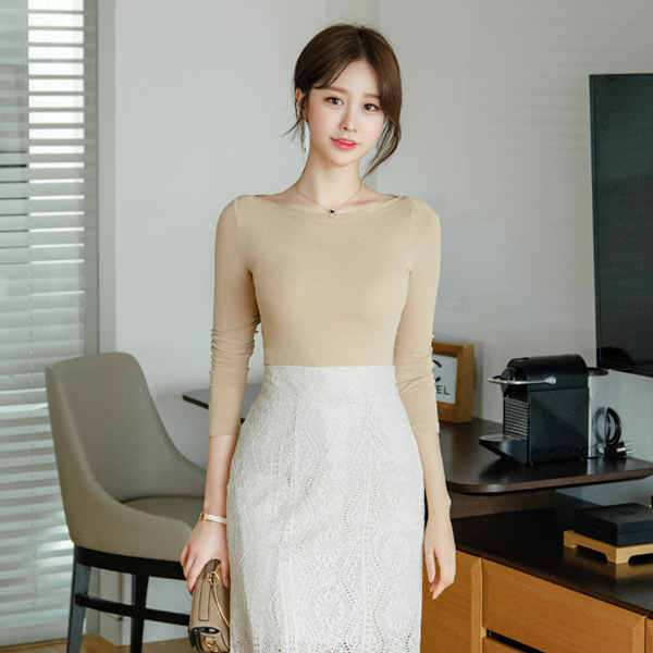 ts2191 쫀득한 착용감을 선사 할 입술넥 티셔츠 tee