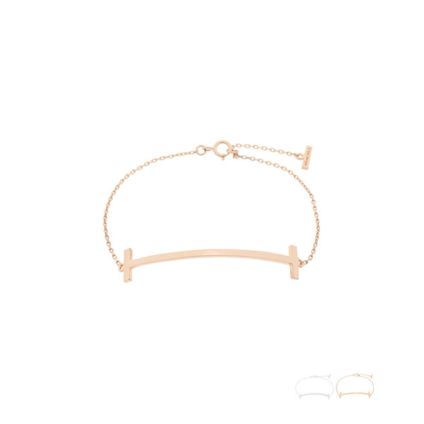 ac4679 여성스럽고 세련된 무드의 H로고 스틱 포인트 실버 브레이슬릿 bracelet