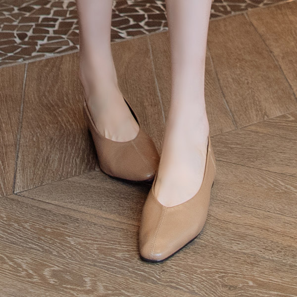 sh1987 소프트한 촉감과 스티치 디테일의 심플 플랫 슈즈 shoes