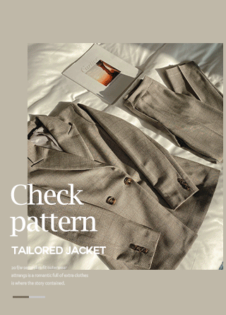 jk1286 클래식한 깔끔룩의 정석 테일러드 세미 슬림핏 더블 체크 자켓 jacket