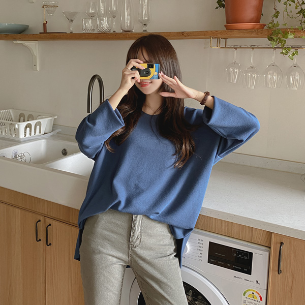 ts2208 컬러풀한 8가지 컬러구성의 루즈핏 V넥 베이직 티셔츠 tee