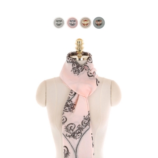 고급스러운 패턴과 배색 라인 포인트 스카프 scarf