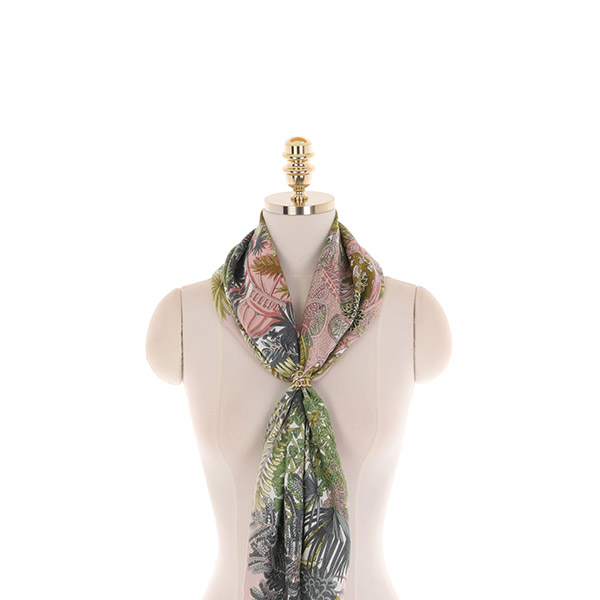 ac4717 산뜻한 무드의 유니크 패턴 핑크 베이스 스카프 scarf