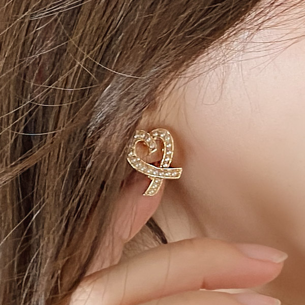 ac4738 특별한 날 포인트 주기 좋은 로맨틱한 진주 하트 이어링 earring