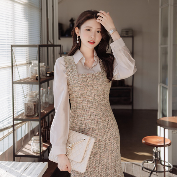 bs5506 우아한 무드가 돋보이는 실키한 모달소재감의 카라넥 블라우스 blouse