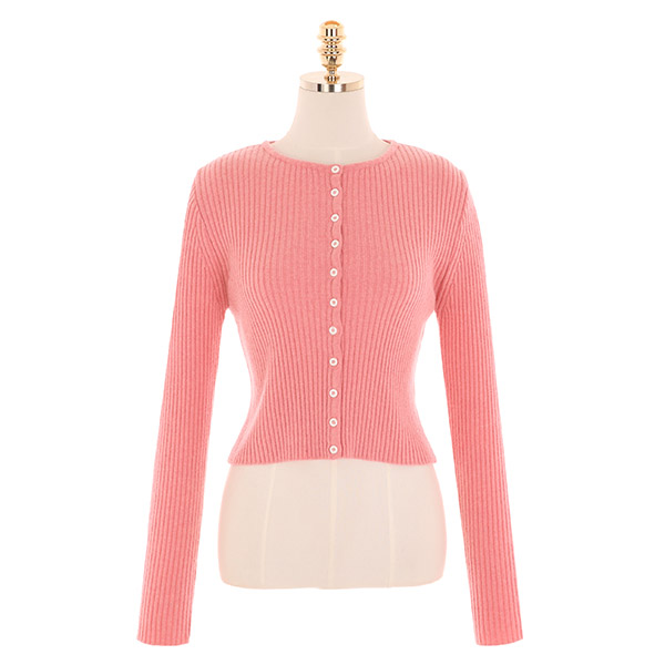 cd1535 포근함이 느껴지는 골지 울 니트 가디건 cardigan