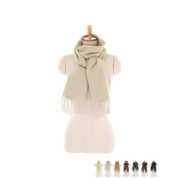 ac4752 포슬포슬 부드러운 따뜻한 울혼방 패브릭의 수술 롱 머플러 muffler