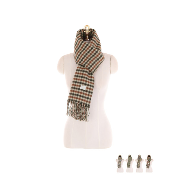 ac4760 따뜻하고 가벼운 클래식 고방 체크 수술 머플러 muffler