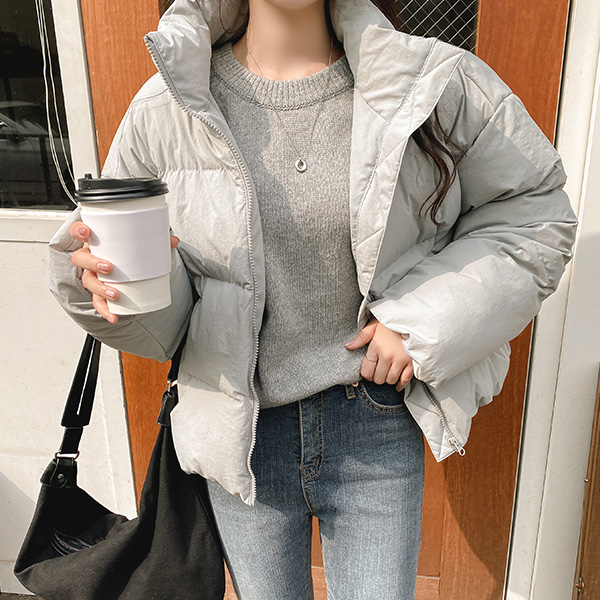 jp323 포그 웰론 베이직 에코 숏패딩