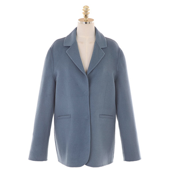 jk1317 깔끔 담백한 디자인의 울 혼방 싱글 반 코트 jacket