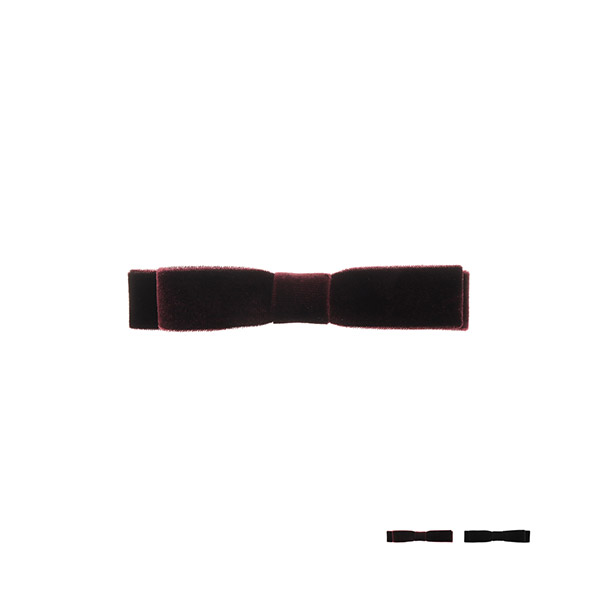 ac4783 포근하고 부드러운 벨벳 소재로 완성된 이중 리본 미니 헤어핀 hairpin