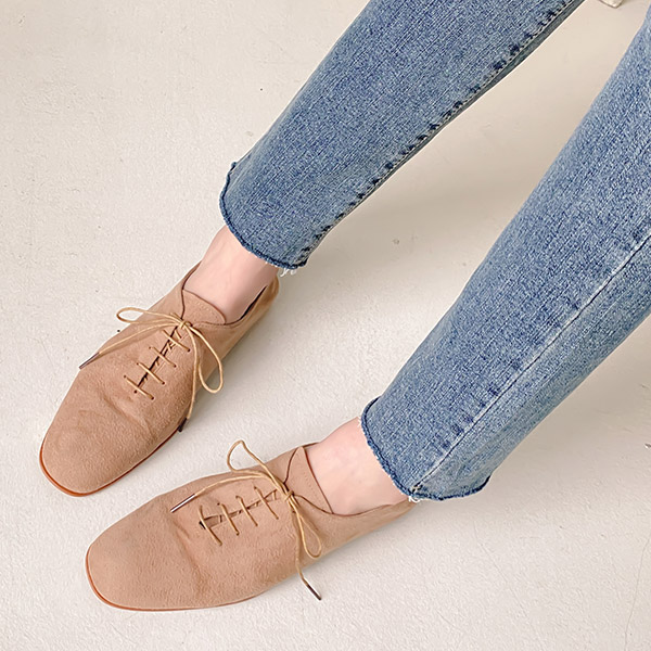 sh2084 깔끔한 쉐입의 브라운 아웃솔 포인트 2가지 타입 베이직 레이스업 로퍼 shoes