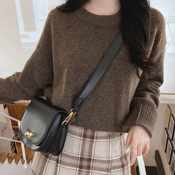 bg1161 아담하고 클래식한 미니멀 사이즈 데일리 골드 버클 숄더백 bag