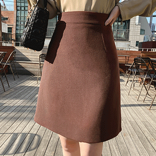 따뜻한 기모 원단의 3가지 기장타입 5컬러 A라인 스커트 skirt