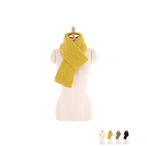 ac4797 센스있는 브이 패턴 짜임의 롱한 기장 니트 머플러 muffler