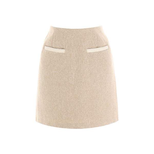 sk4410 트렌디한 무드가 느껴지는 배색 포켓 장식의 미니 스커트 skirt