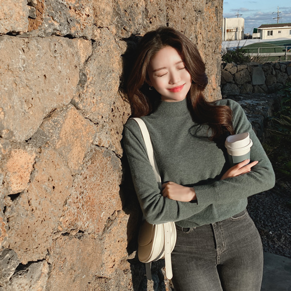 nt2443 퀄리티 높은 캐시미어와 파인울 혼방의 스탠다드핏 9컬러 반목 니트탑 knit