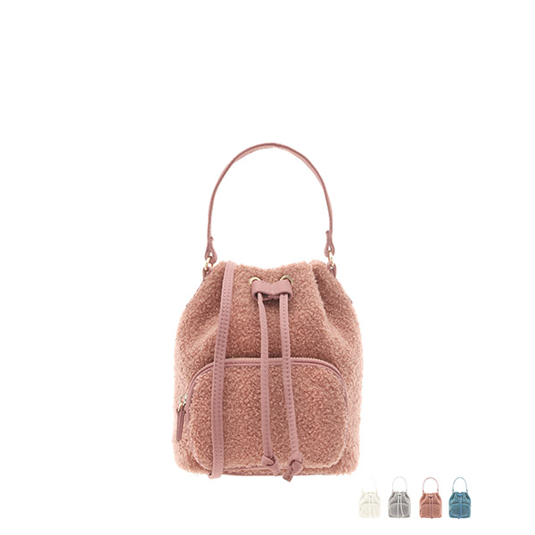 bg1194 포근하고 러블리한 부클퍼 소재로 완성된 복조리 토트 앤 숄더백 bag