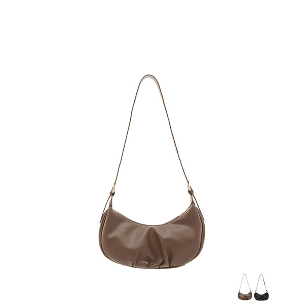 bg1200 이지한 무드의 가볍게 들기 좋은 셔링 포인트 호보 숄더백 bag