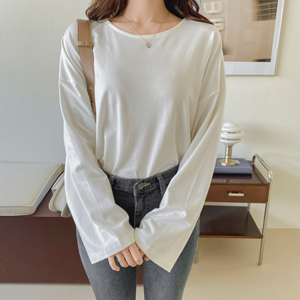 ts2326 데일리하게 즐기기 좋은 파스텔 컬러구성의 루즈핏 라운드넥 무지 티셔츠 tee
