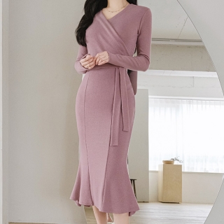 헬링 머메이드 랩 원피스