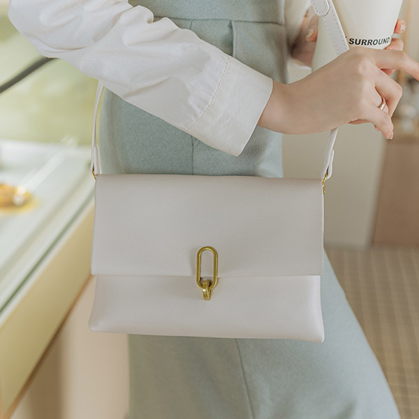 bg1227 봄컬러의 5컬러 스퀘어 쉐입 골드 버클 2WAY 백 bag