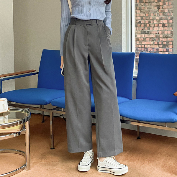 ps2601 모던한 핀턱 디테일로 포인트를 준 하이퀄리티 와이드 팬츠 slacks