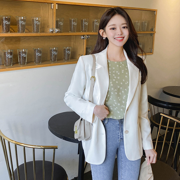 jk1456 고퀄리티로 완성된 화사한 파스텔톤의 테일러드 싱글 투버튼 자켓 jacket